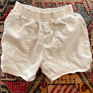 Kids Tiny Whales Cream Elastic Waist Shorts